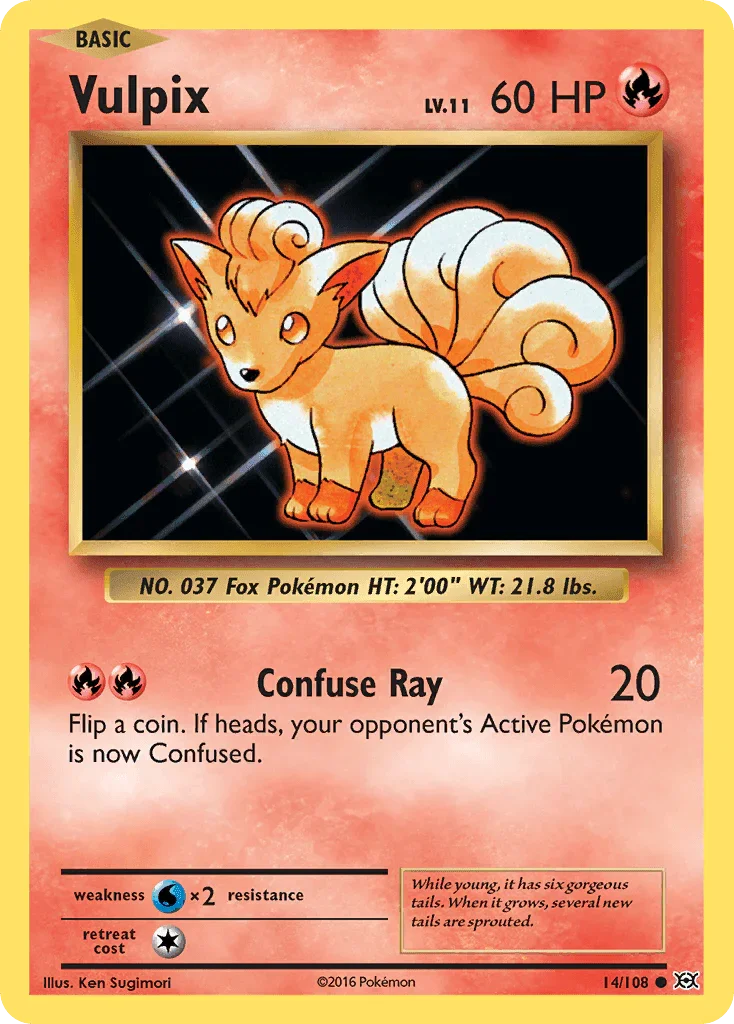 Vulpix (14/108) – XY: Evolutions - Authentic Card
