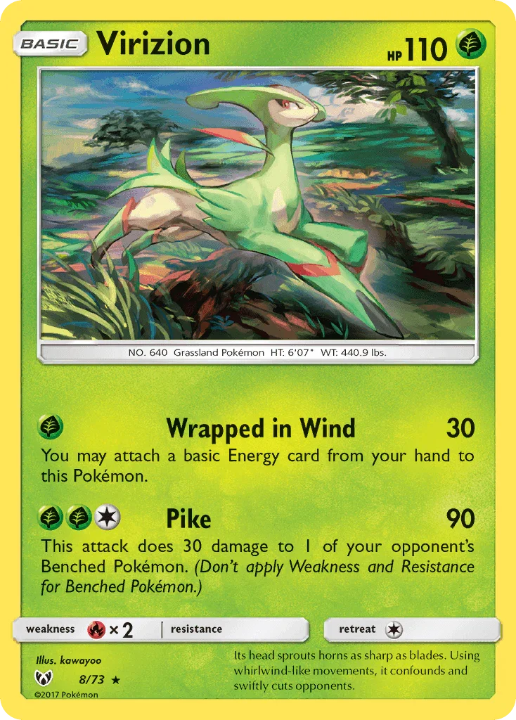 Virizion (8/73) – Sun & Moon: Shining Legends | Order Now