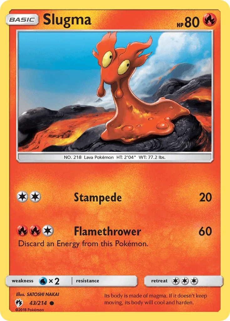 Slugma (43/214) – Sun & Moon: Lost Thunder - In Stock Now