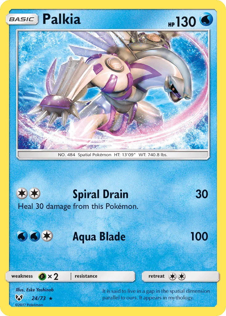 Palkia (24/73) – Sun & Moon: Shining Legends - Authentic Card