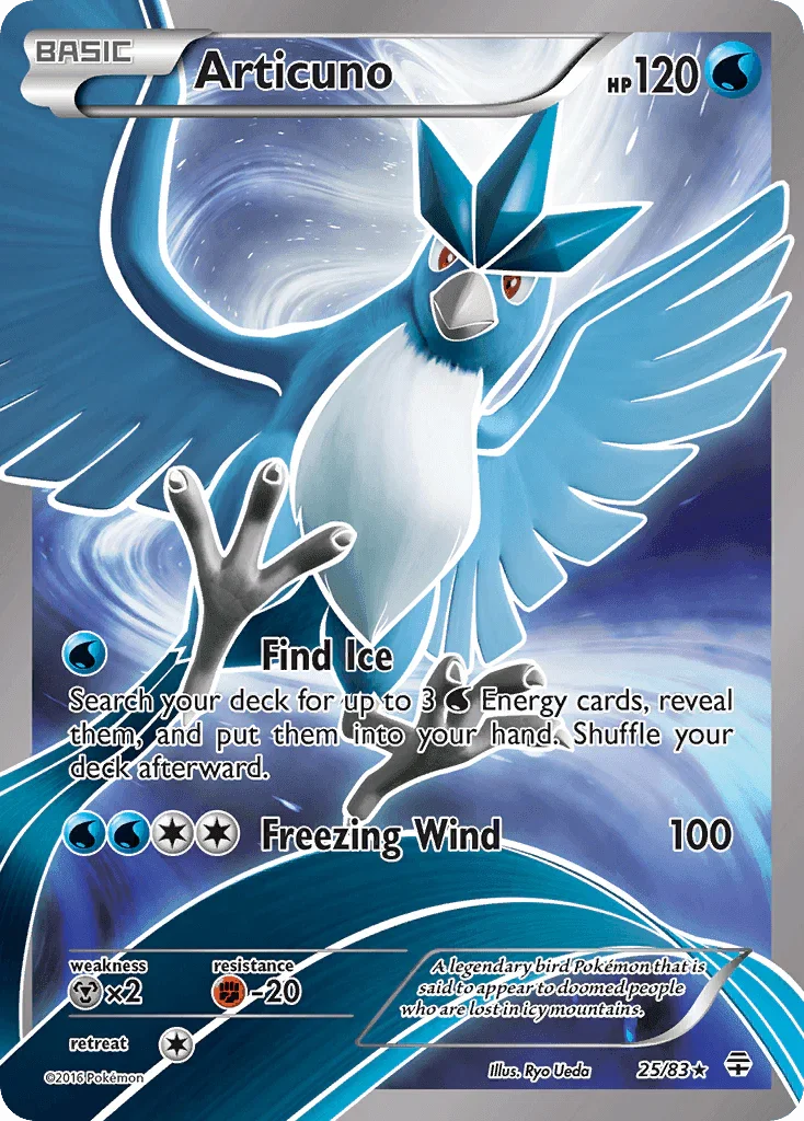Articuno (25/83) – XY: Generations - Authentic Card