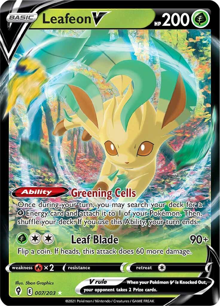 Leafeon V (007/203) – Sword & Shield: Evolving Skies | Fast Shipping