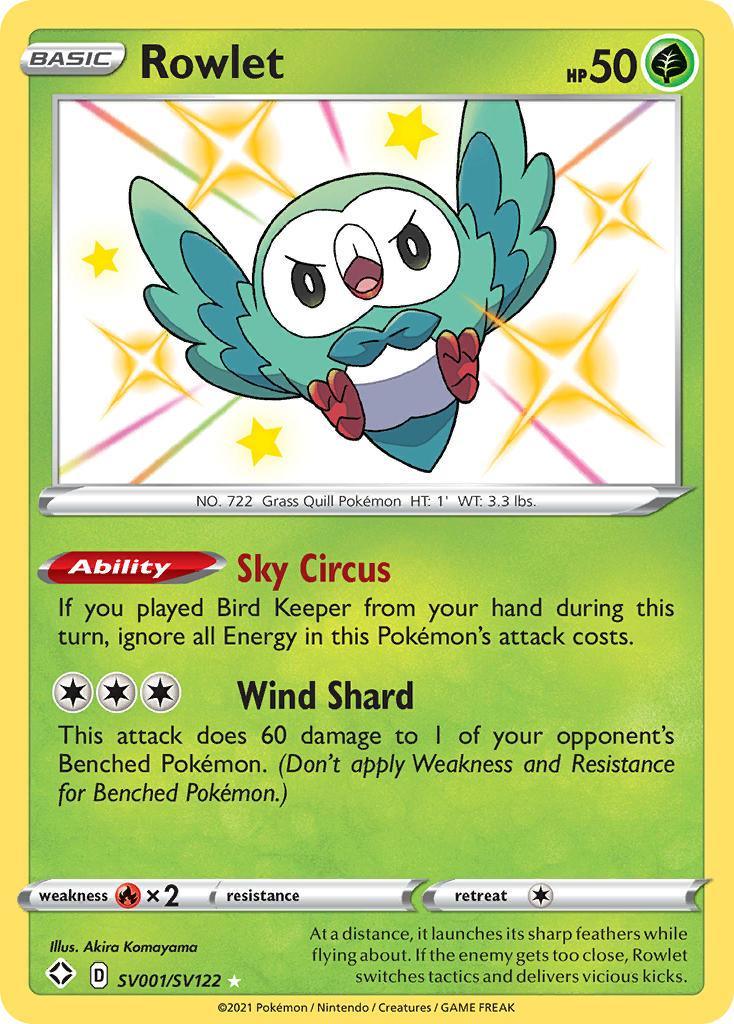 Rowlet (SV001/SV122) – Sword & Shield: Shining Fates | Order Today