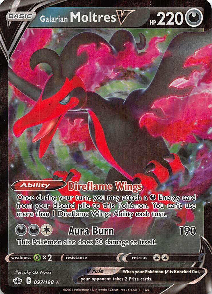 Galarian Moltres V (097/198) – Sword & Shield: Chilling Reign | Order Now