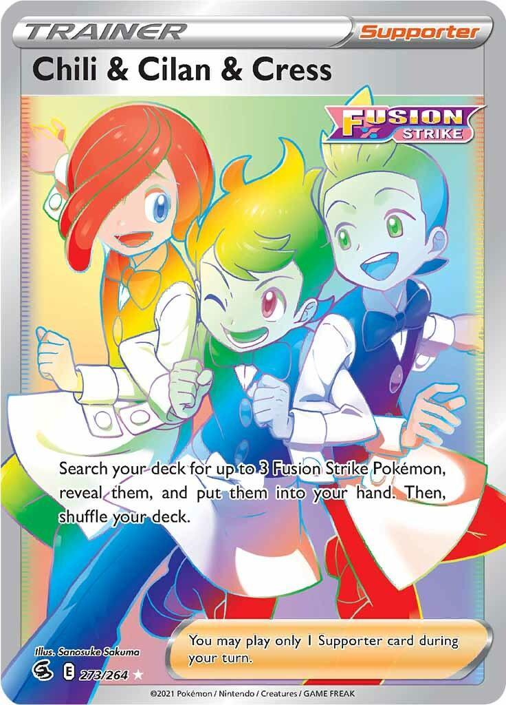 Chili & Cilan & Cress (273/264) – Sword & Shield: Fusion Strike | Order Now