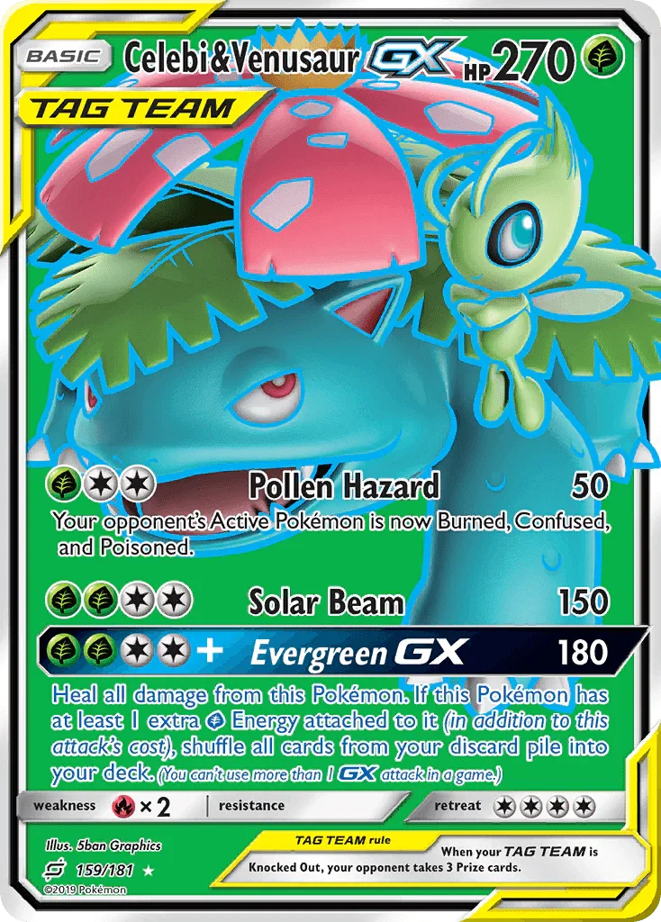Celebi & Venusaur GX (159/181) – Sun & Moon: Team Up | Fast Shipping