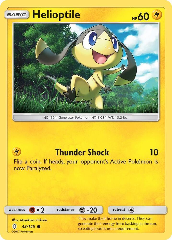 Helioptile (43/145) – Sun & Moon: Guardians Rising – Buy Now