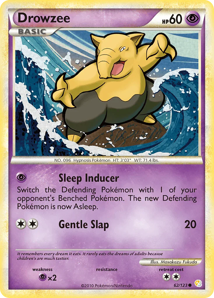 Drowzee (62/123) – HeartGold & SoulSilver: Base Set – Buy Now