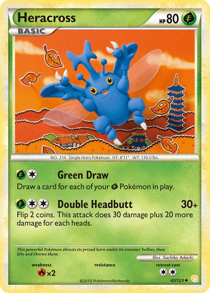 Heracross (43/123) – HeartGold & SoulSilver: Base Set - Shop Now