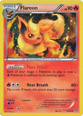 Flareon (13/98) – XY: Ancient Origins - Authentic Card