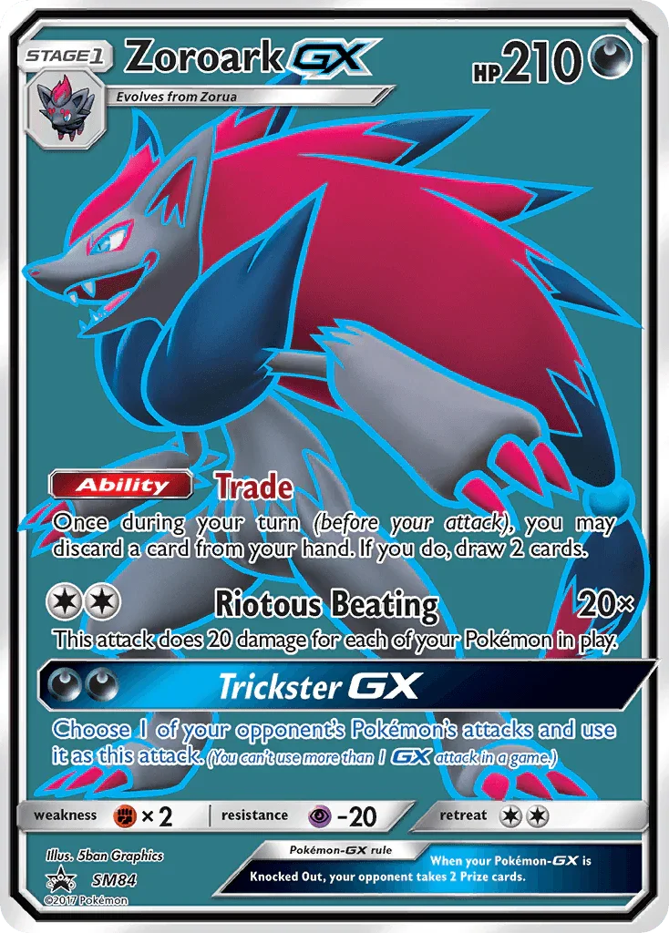 Zoroark GX (SM84) – Sun & Moon: Black Star Promos - In Stock Now