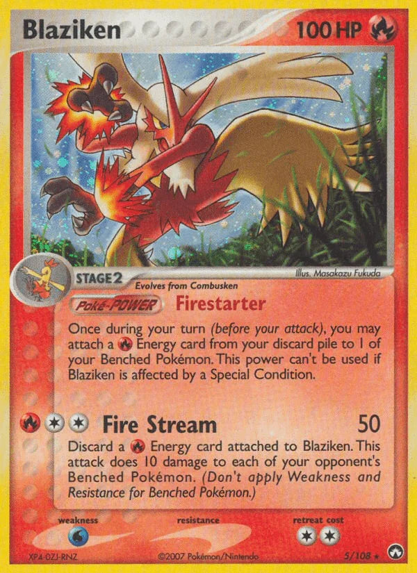 Blaziken (5/108) – EX: Power Keepers - Authentic Card