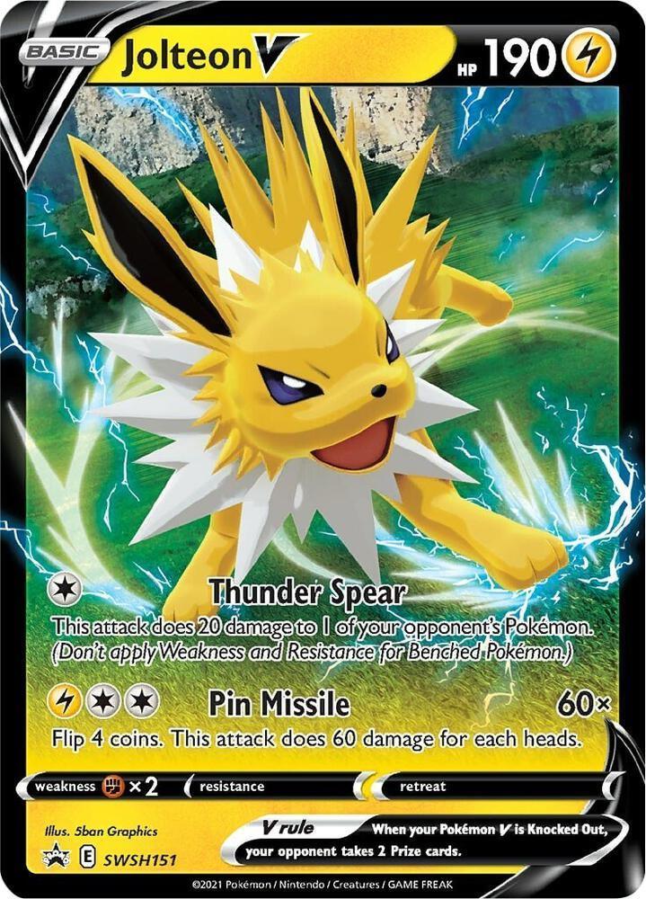 Jolteon V (SWSH151) – Sword & Shield: Black Star Promos - Authentic Card