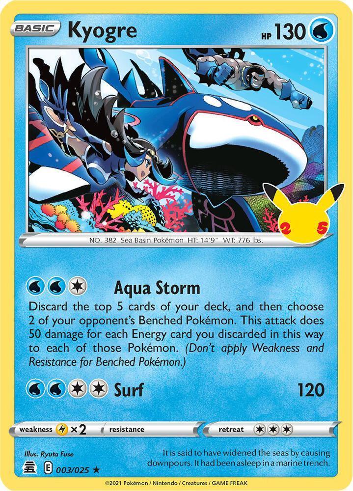 Kyogre (003/025) – Celebrations: 25th Anniversary - Shop Now
