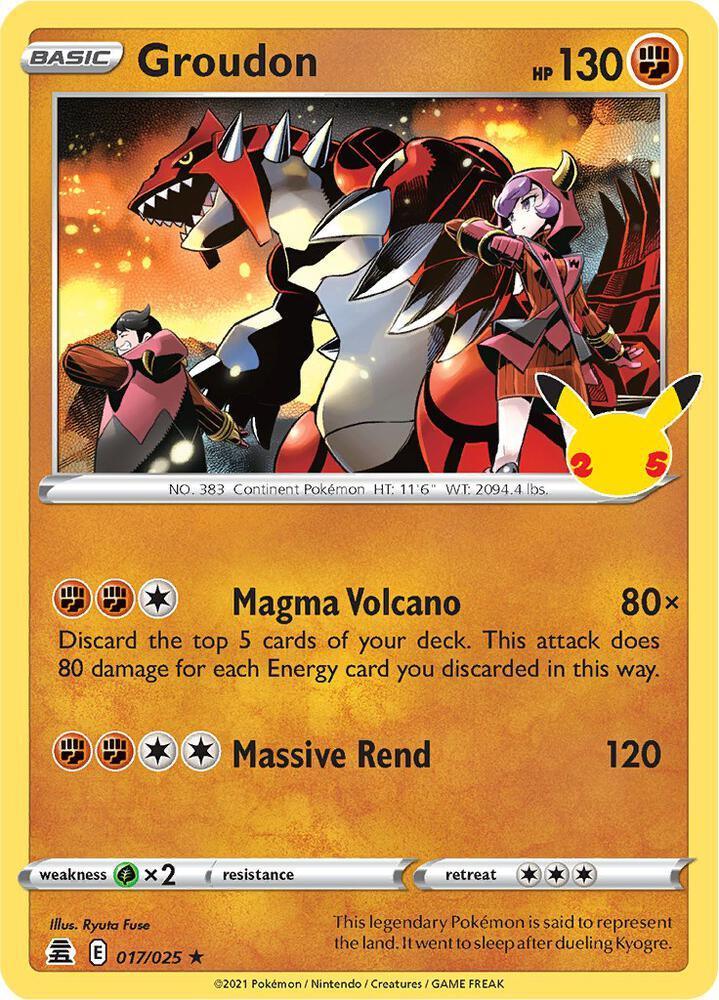 Groudon (017/025) – Celebrations: 25th Anniversary | Fast Shipping
