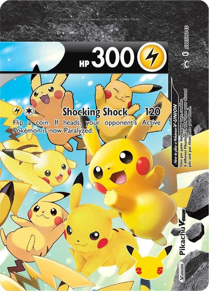 Pikachu V-UNION (SWSH140) – Sword & Shield: Black Star Promos | Order Now