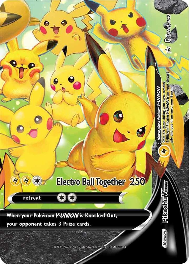 Pikachu V-UNION (SWSH142) – Sword & Shield: Black Star Promos – Buy Now