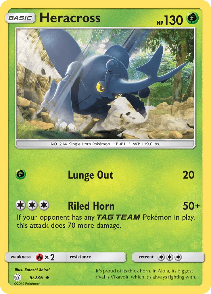Heracross (9/236) – Sun & Moon: Cosmic Eclipse | Fast Shipping
