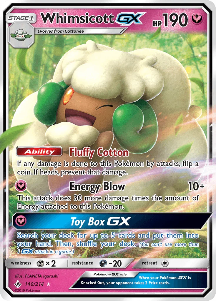 Whimsicott GX (140/214) – Sun & Moon: Unbroken Bonds | Order Today
