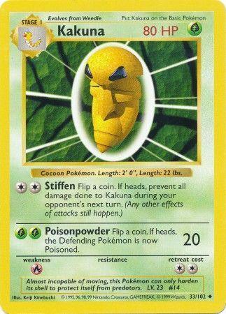 Kakuna (33/102) – Base Set Shadowless Unlimited | Buy Online