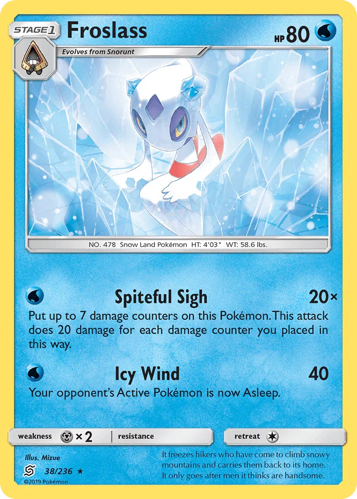 Froslass (38/236) – Sun & Moon: Unified Minds - Authentic Card