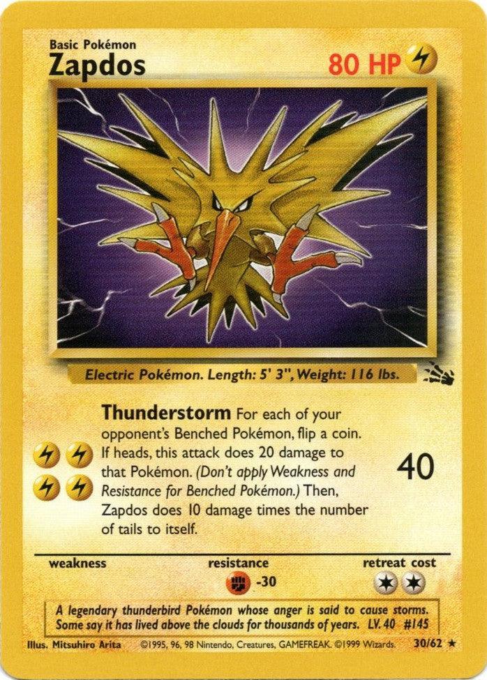 Zapdos (30/62) – Fossil Unlimited - Shop Now