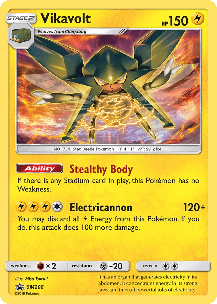 Vikavolt (SM208) – Sun & Moon: Black Star Promos – For Sale
