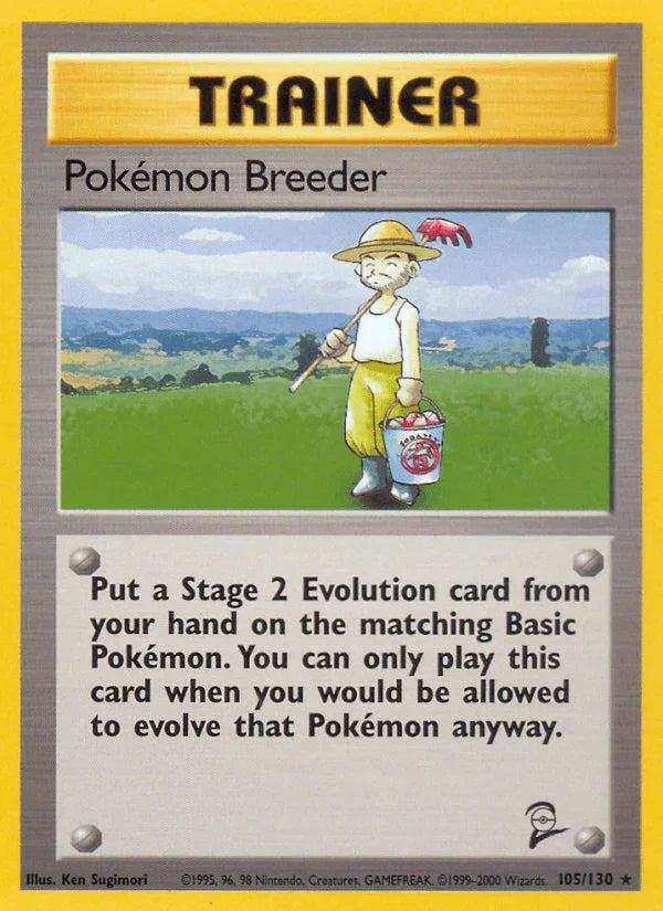 Pokemon Breeder (105/130) – Base Set 2 - Authentic Card