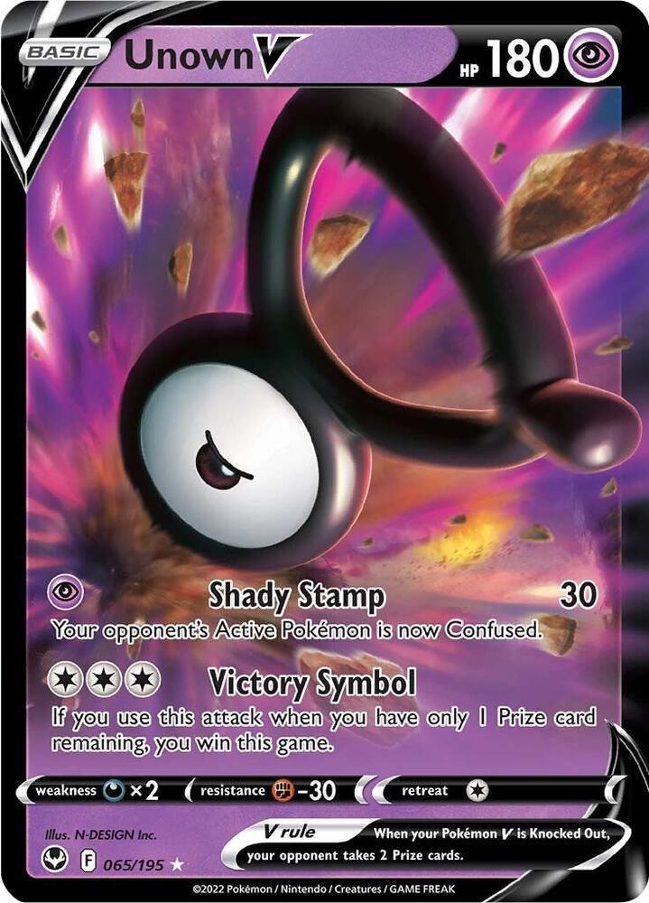 Unown V (065/195) – Sword & Shield: Silver Tempest – For Sale