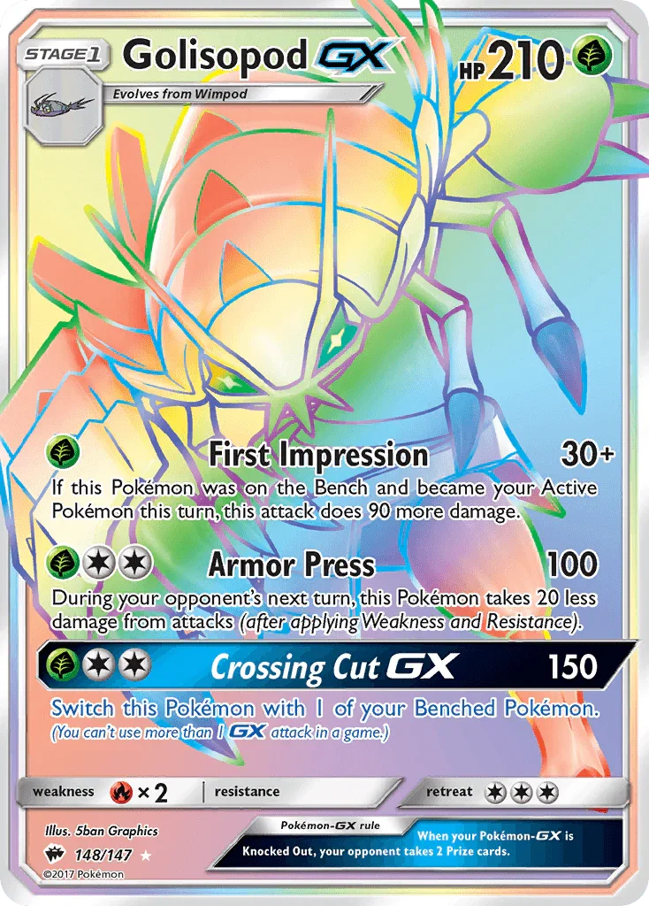 Golisopod GX (148/147) – Sun & Moon: Burning Shadows | Order Now