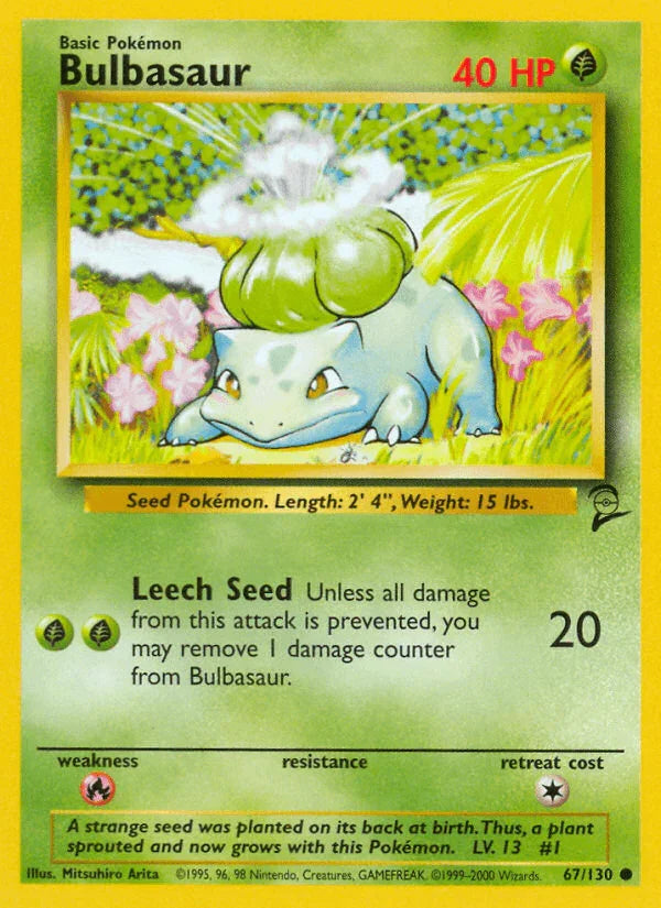 Bulbasaur (67/130) – Base Set 2 - Shop Now