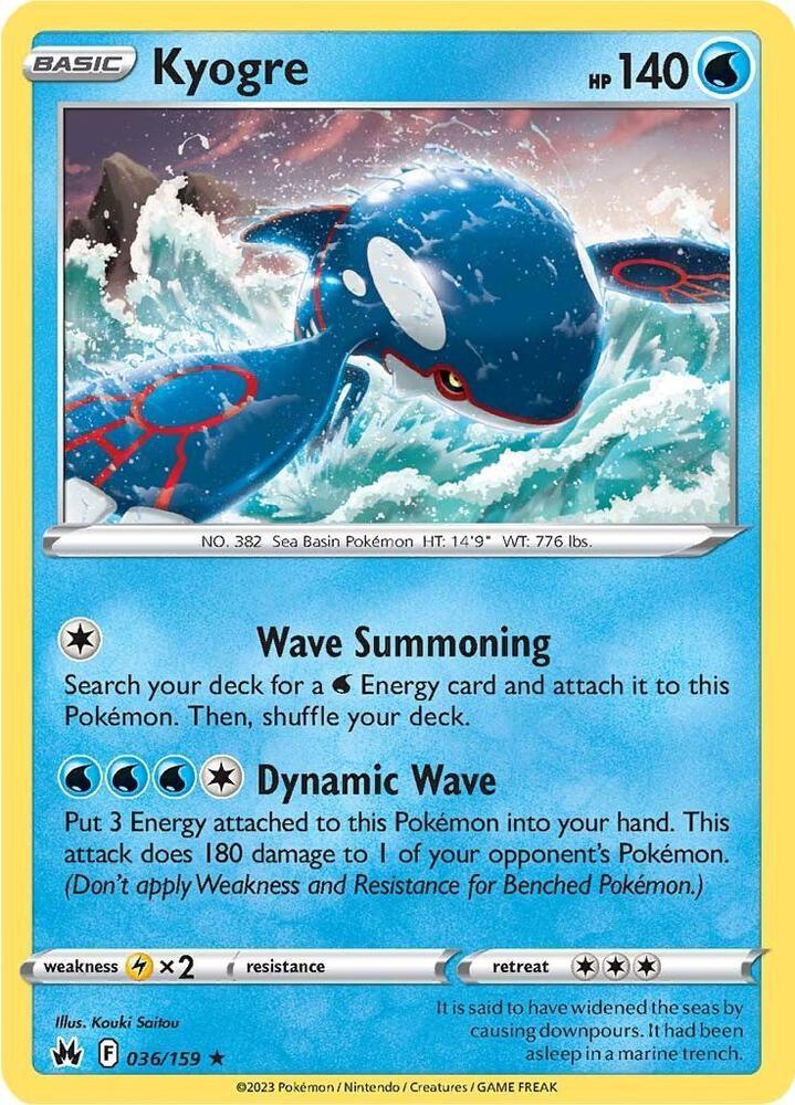 Kyogre (036/159) – Miscellaneous Cards | Fast Shipping