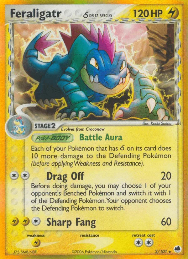 Feraligatr (2/101) – EX: Dragon Frontiers - Authentic Card