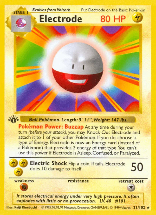 Electrode (21/102) – Base Set 1st Edition – Buy Now