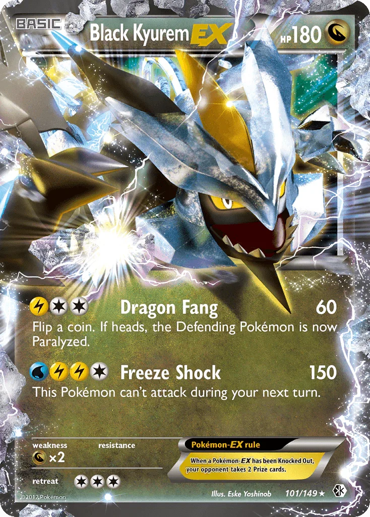 Black Kyurem EX (101/149) – Black & White: Boundaries Crossed - Authentic Card
