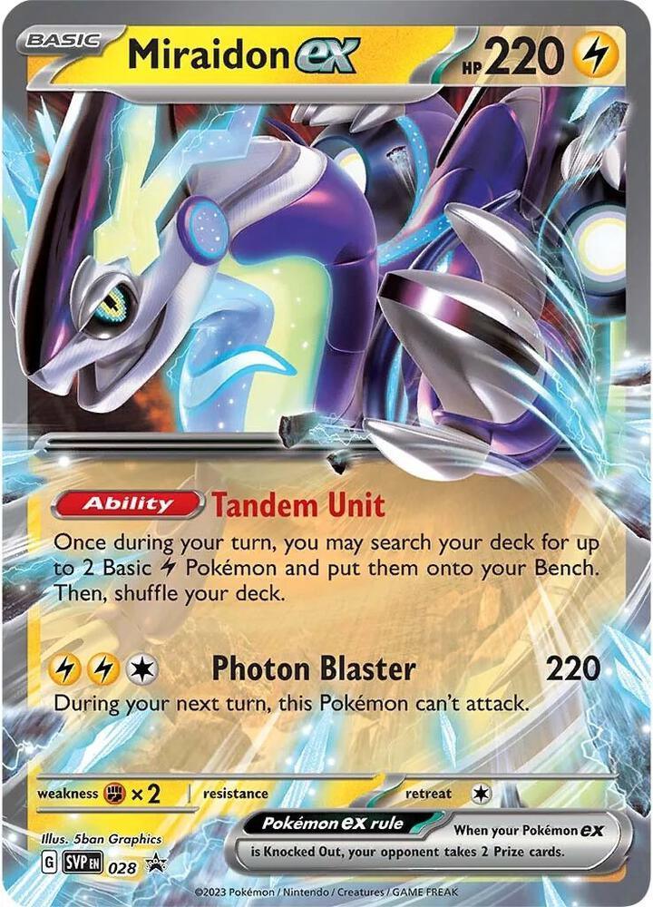 Miraidon ex (028) – Scarlet & Violet: Black Star Promos - In Stock Now
