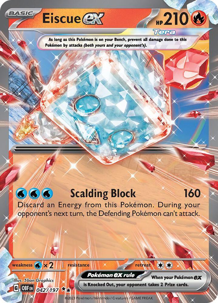 Eiscue ex (042/197) – Scarlet & Violet: Obsidian Flames - In Stock Now
