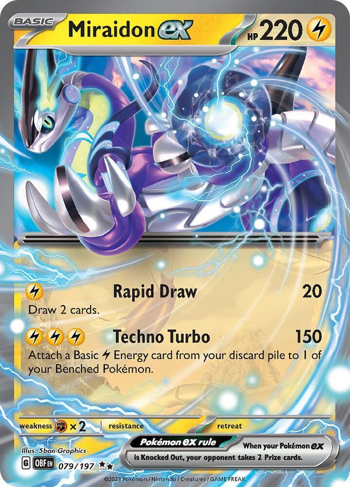 Miraidon ex (079/197) – Scarlet & Violet: Obsidian Flames | Fast Shipping