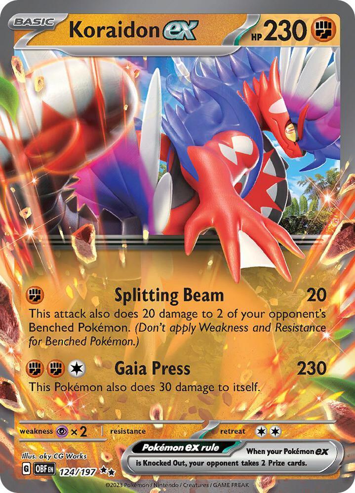 Koraidon ex (124/197) – Scarlet & Violet: Obsidian Flames | Fast Shipping