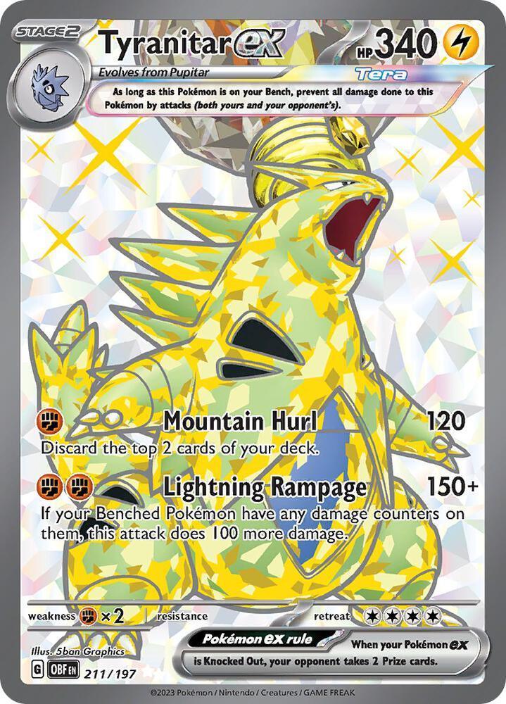 Tyranitar ex (211/197) – Scarlet & Violet: Obsidian Flames – For Sale