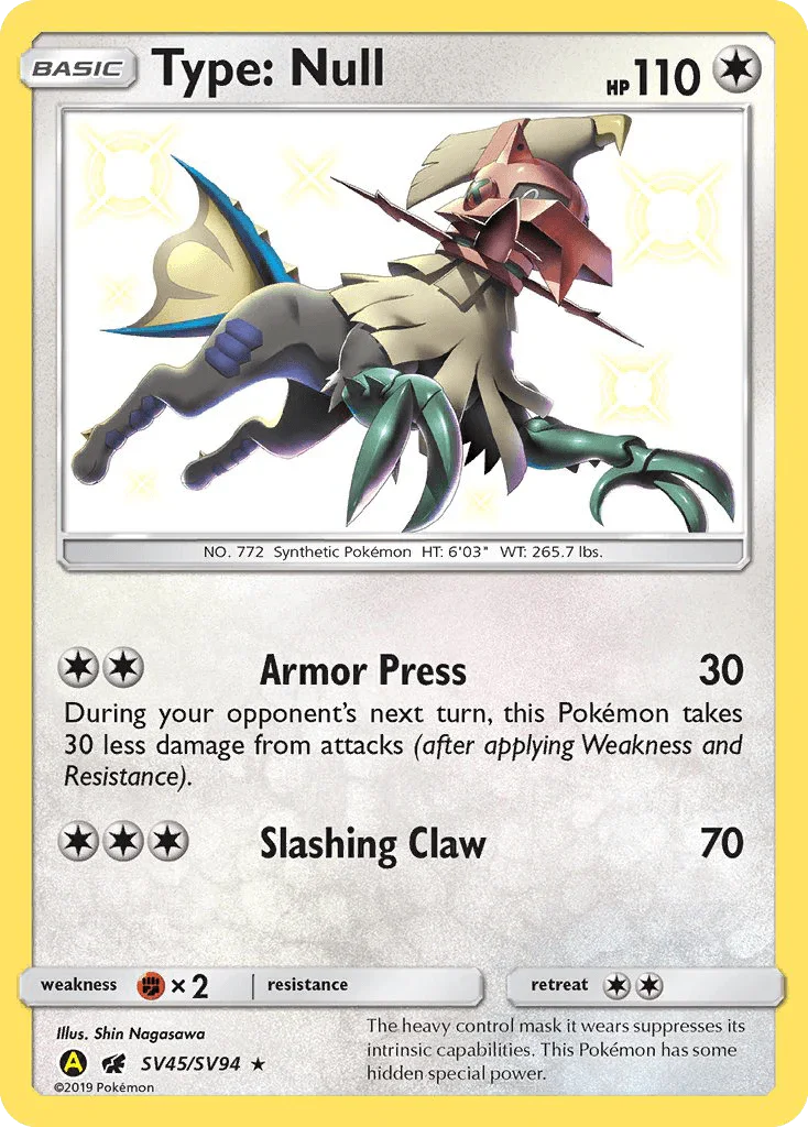 Type: Null (SV45/SV94) – Sun & Moon: Hidden Fates - Shiny Vault – For Sale