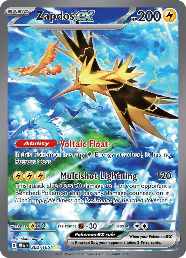 Zapdos ex (202/165) – Scarlet & Violet: 151 | Order Now