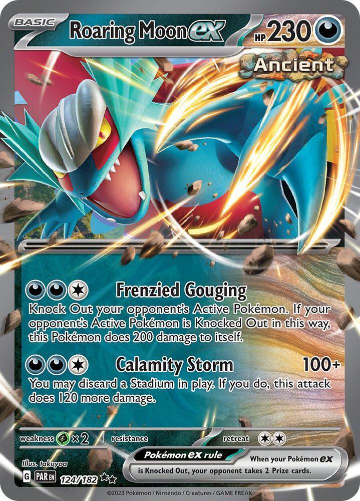 Roaring Moon ex (124/182) – Scarlet & Violet: Paradox Rift – For Sale