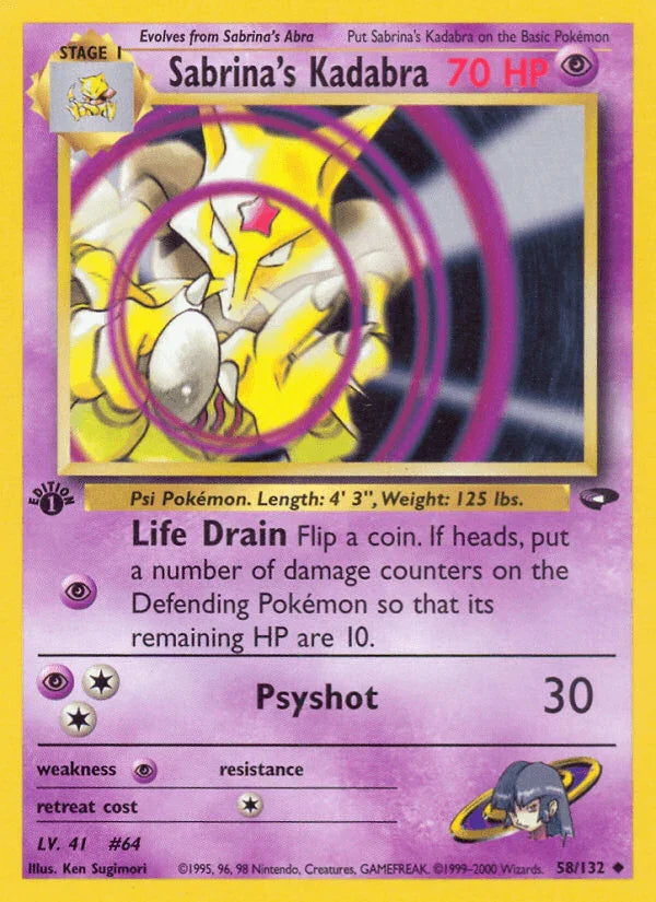 Sabrina's Kadabra (58/132) – Gym Challenge 1st Edition - In Stock Now