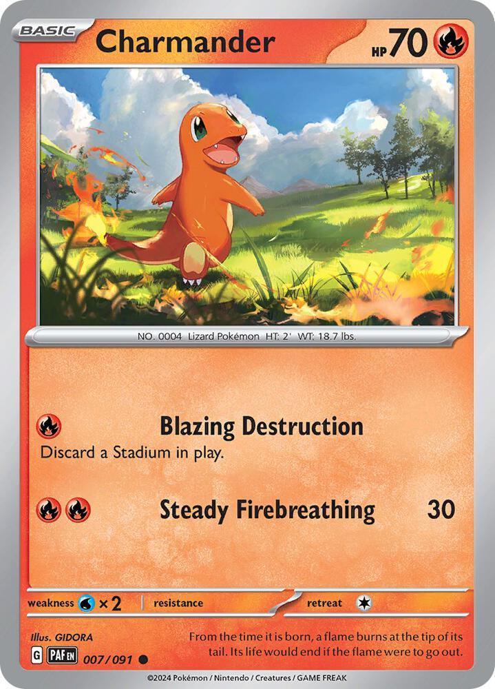Charmander (007/091) – Scarlet & Violet: Paldean Fates - Authentic Card