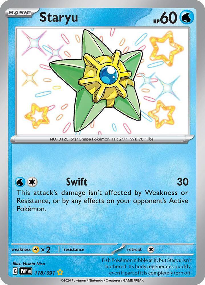 Staryu (118/091) – Scarlet & Violet: Paldean Fates - Authentic Card