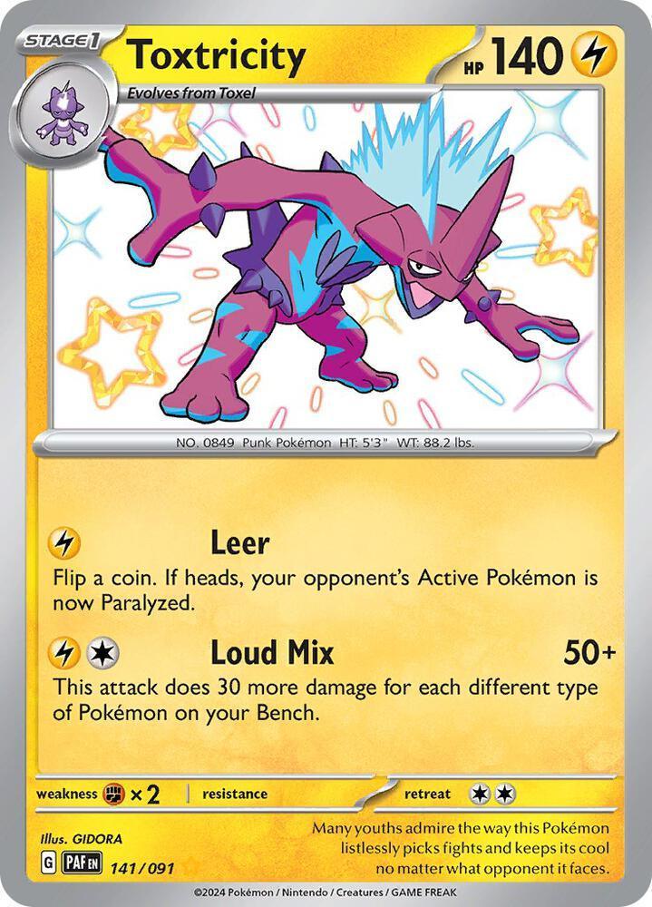 Toxtricity (141/091) – Scarlet & Violet: Paldean Fates - Authentic Card