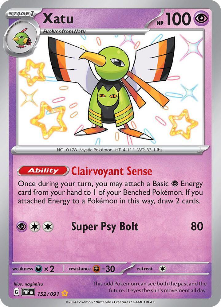 Xatu (152/091) – Scarlet & Violet: Paldean Fates | Buy Online