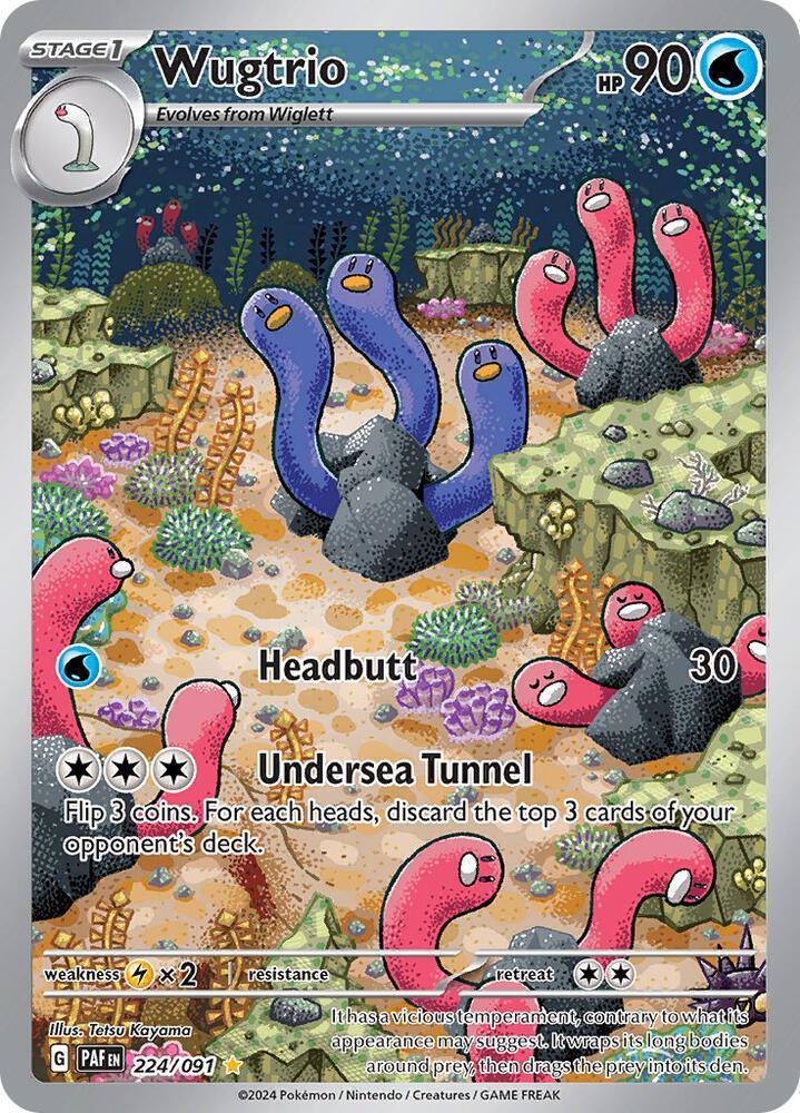 Wugtrio (224/091) – Scarlet & Violet: Paldean Fates | Fast Shipping