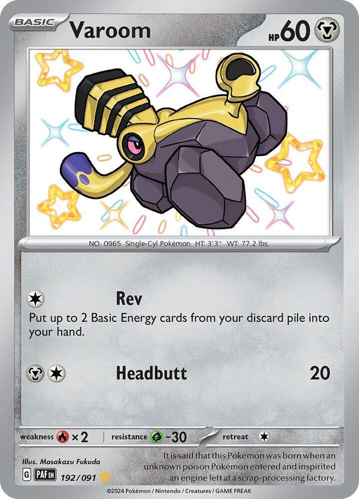 Varoom (192/091) – Scarlet & Violet: Paldean Fates - Shop Now